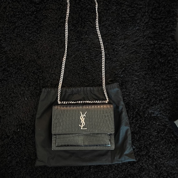 ‼️ SOLD ‼️YSL Sunset Crocodile Leather Crossbody Bag - Picture 5 of 16